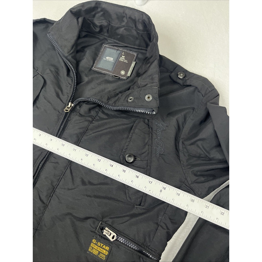 G Star Marker Military Womens L Large Black Jacket Zip Up Utility Field - Picture 5 of 8